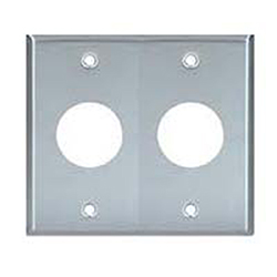 Mulberry, 97222, 2 Gang Single Receptacle 30 Amp, Stainless Steel, Wall Plate 