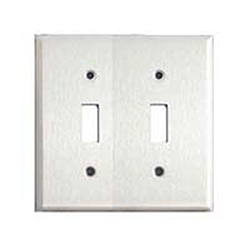 Mulberry, 83072, 2 Gang 2 Toggle Switch, Chrome, Wall Plate 