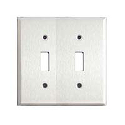 Mulberry, 83872, 2 Gang 2 Toggle Switch, Chrome Jumbo, Wall Plate