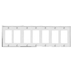 Mulberry, 83407, 7 Gang 7 Decora/GFI, Chrome, Wall Plate