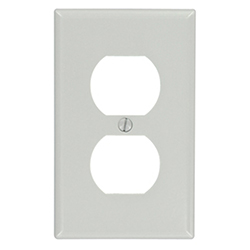 Leviton, 87003, 1 Gang Duplex Receptacle, Plastic, Wall Plate 