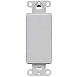 Leviton, 80414-GY, QuickPort Decora/GFI Multimedia Blank Insert, Gray