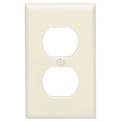 Cooper, 2032LA-BOX, 1 Gang Duplex Receptacle, Light Almond, Wall Plate
