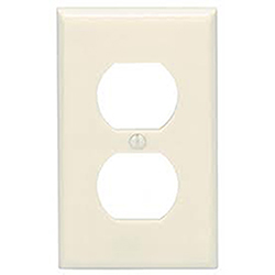 Cooper, 2032LA-BOX, 1 Gang Duplex Receptacle, Light Almond, Wall Plate