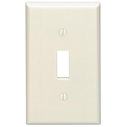 Leviton, 78001, 1 Gang Toggle Switch, Light Almond, Wall Plate