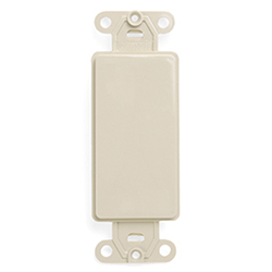 Leviton, 80414-T, QuickPort Decora/GFI Multimedia Blank Insert, Light Almond