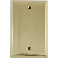 Mulberry, 64151, 1 Gang Blank, Polished Brass, Wall Plate