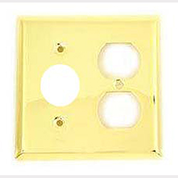 Mulberry, 64572, 2 Gang 1 Duplex Receptacle 1 Single Receptacle, Polished Brass, Wall Plate