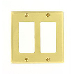 Mulberry, 64402, 2 Gang 2 Decora/GFI, Polished Brass, Wall Plate