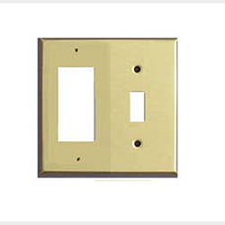 Mulberry, 94432, 2 Gang 1 Toggle Switch 1 Decora, Satin Brass, Wall Plate