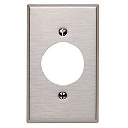 Mulberry, 97221, 1 Gang Single Receptacle 30 Amp, Stainless Steel, Wall Plate
