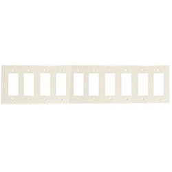 Mulberry, 84410, 10 Gang 10 Decora/GFI, Metal, Ivory, Wall Plate