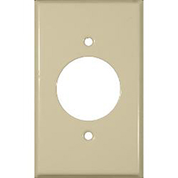 Mulberry, 84229, 1 Gang Single Receptacle 30 Amp+, Metal, Ivory, Wall Plate