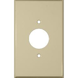 Mulberry, 84091, 1 Gang Single Receptacle, Metal, Ivory, Wall Plate