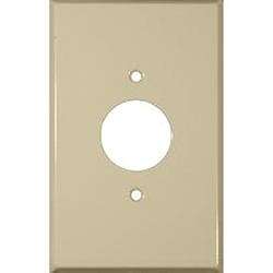 Mulberry, 92111, 1 Gang Single Receptacle 20 Amp, Lexan, Ivory, Wall Plate