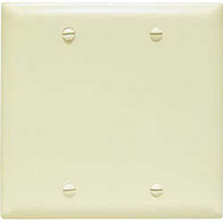Mulberry, 84152, 2 Gang Blank, Metal, Ivory, Wall Plate
