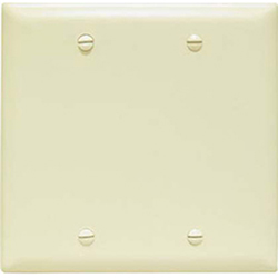 Mulberry, 84852, 2 Gang 2 Blank, Jumbo, Metal, Ivory, Wall Plate