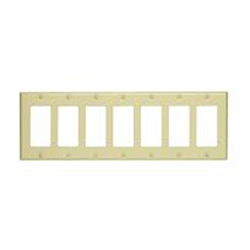 Mulberry, 84407, 7 Gang 7 Decora/GFI, Metal, Ivory, Wall Plate