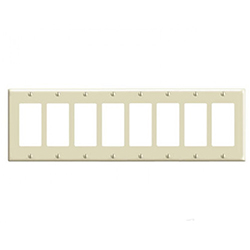 Mulberry, 84408, 8 Gang 8 Decora/GFI, Metal, Ivory, Wall Plate