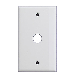 Mulberry, 86201, 1 Gang Phone Hole, Metal, White, Wall Plate