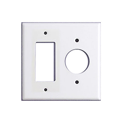 Mulberry, 90442, 2 Gang 1 Single Receptacle 1 Decora/GFI, Lexan, White, Wall Plate