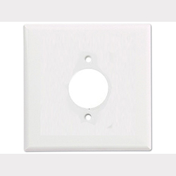 Mulberry, 86774, 2 Gang 1 Single Receptacle, Metal, White, Wall Plate