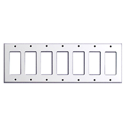 Mulberry, 86407, 7 Gang 7 Decora/GFI, Metal, White, Wall Plate