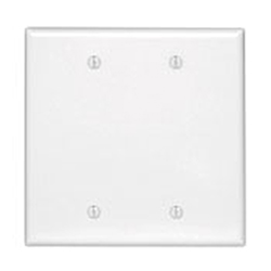 Mulberry, 90152, 2 Gang 2 Blank, Lexan, White, Wall Plate