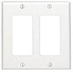 Mulberry, 90835, 2 Gang Decora/GFI, White, Jumbo, Wall Plate