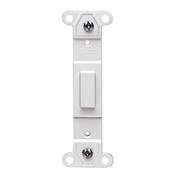 Leviton, 80700-W, Toggle Switch to Blank Insert, White, Plastic