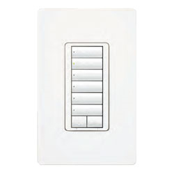 Lutron, Radio RA2 SeeTouch Hybrid Keypad  6 Buttons with Raise and Lower, RRD-H6BRL-SW