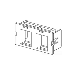 Wiremold, CM 2A Dual Flushmount Unloaded Keystone Module, CM2-U2KEYA-GY