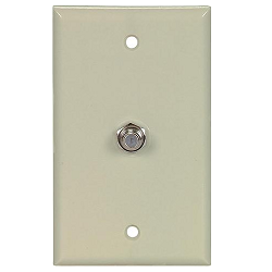 Cooper Wiring Devices, Flush Mount Wallplate with Coaxial Adapter, 1172V
