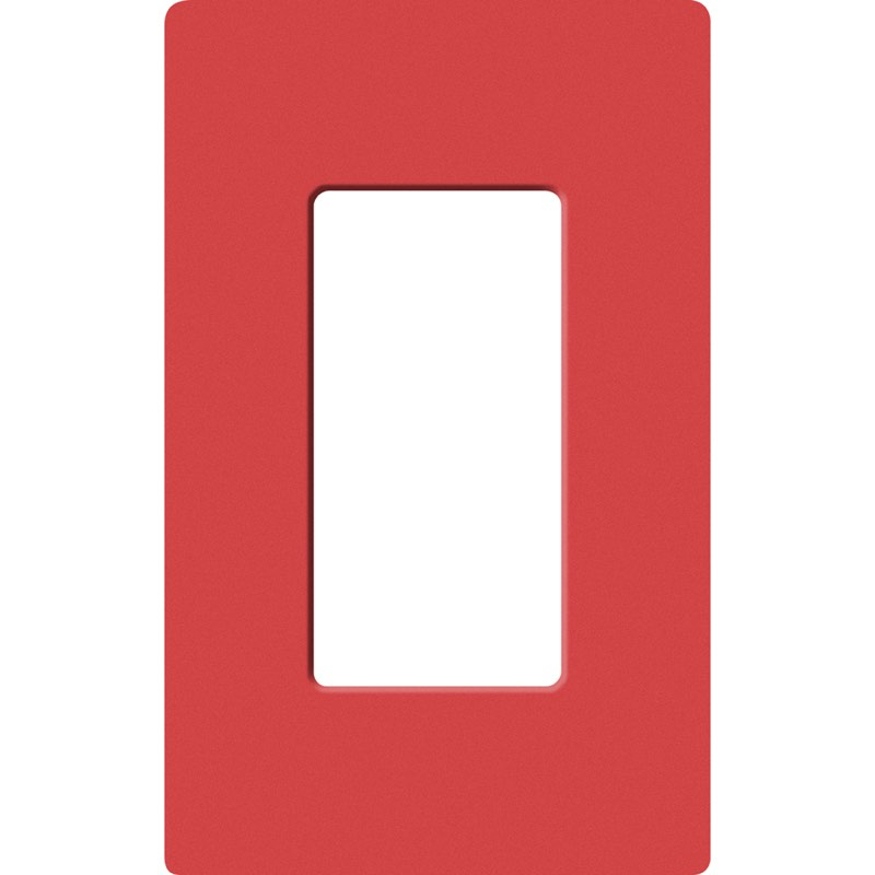 Lutron, SC-1-SR, Screwless Wallplate - 1 Gang - Signal Red