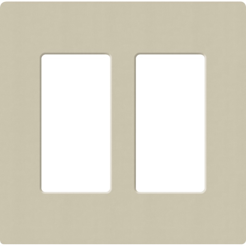 Lutron, SC-2-CY, Screwless Wallplate - 2 Gang - Clay