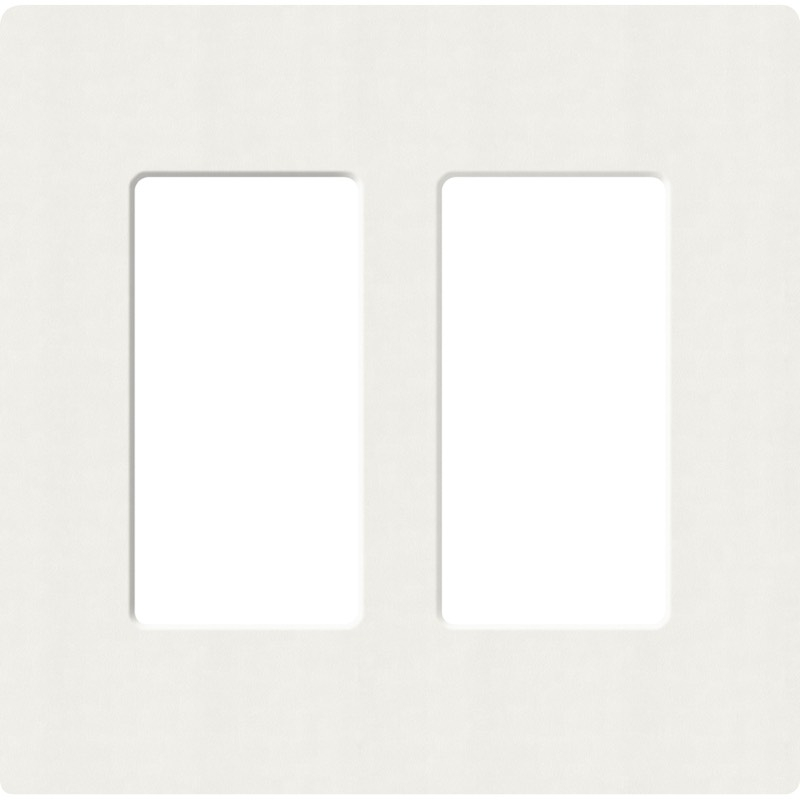 Lutron, SC-2-GL, Screwless Wallplate - 2 Gang - Glacial White