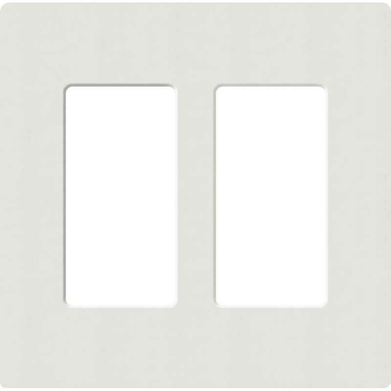 Lutron, SC-2-LG, Screwless Wallplate - 2 Gang - Lunary Grey