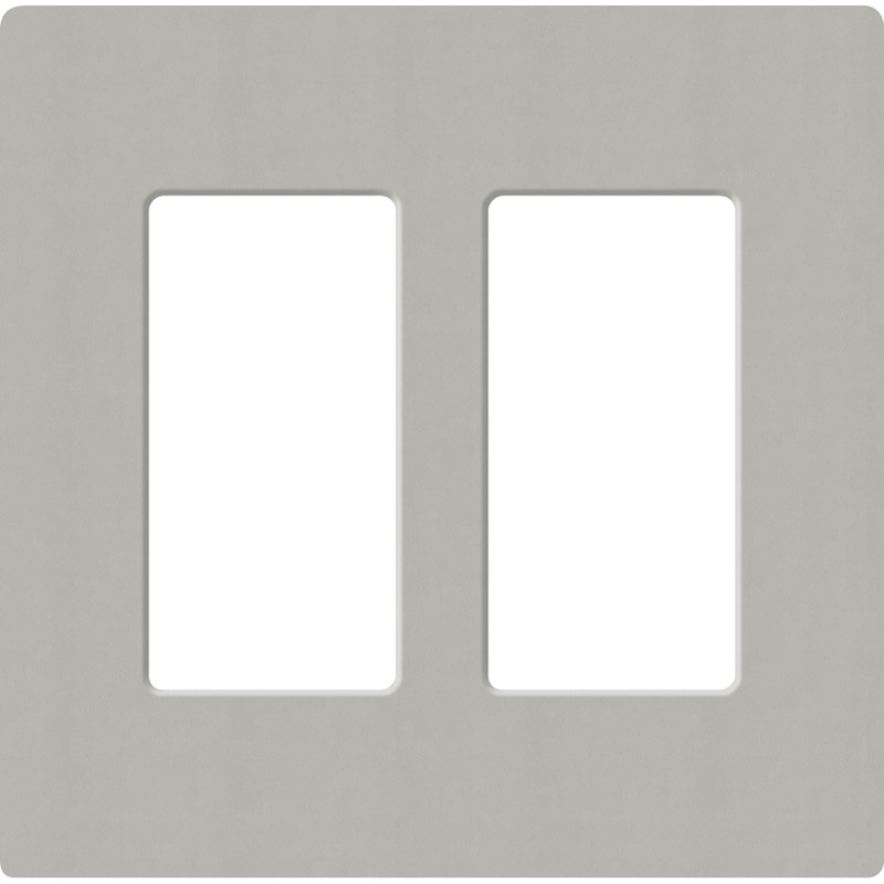 Lutron, SC-2-PB, Screwless Wallplate - 2 Gang - Pebble