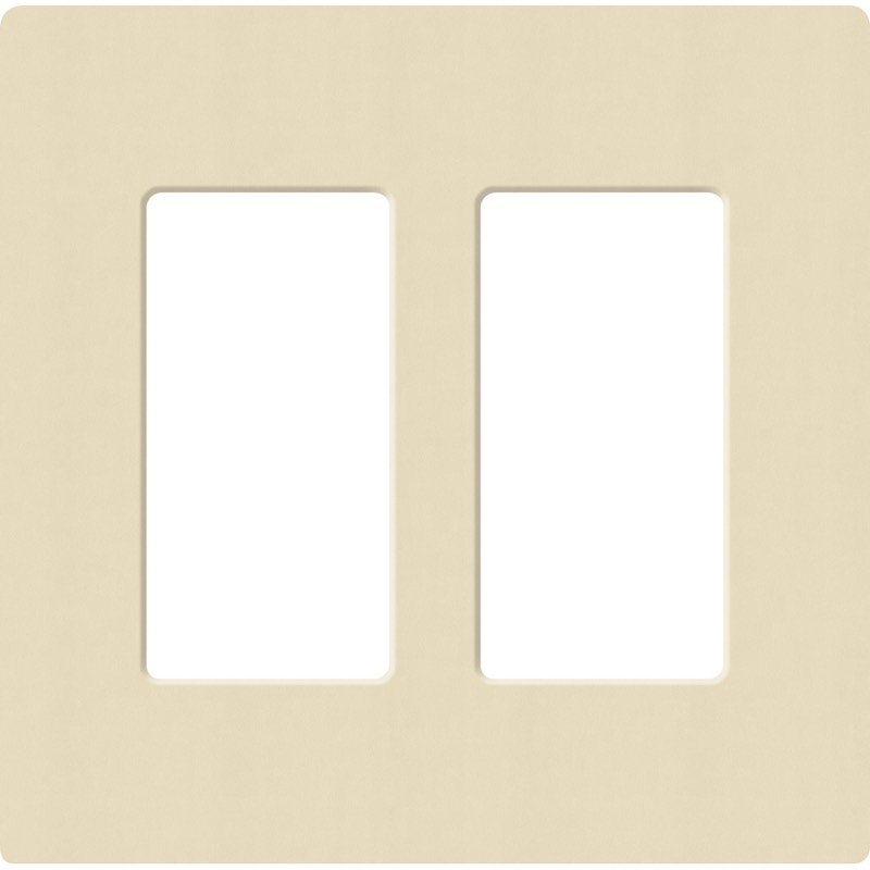 Lutron, SC-2-SD, Screwless Wallplate - 2 Gang - Sand