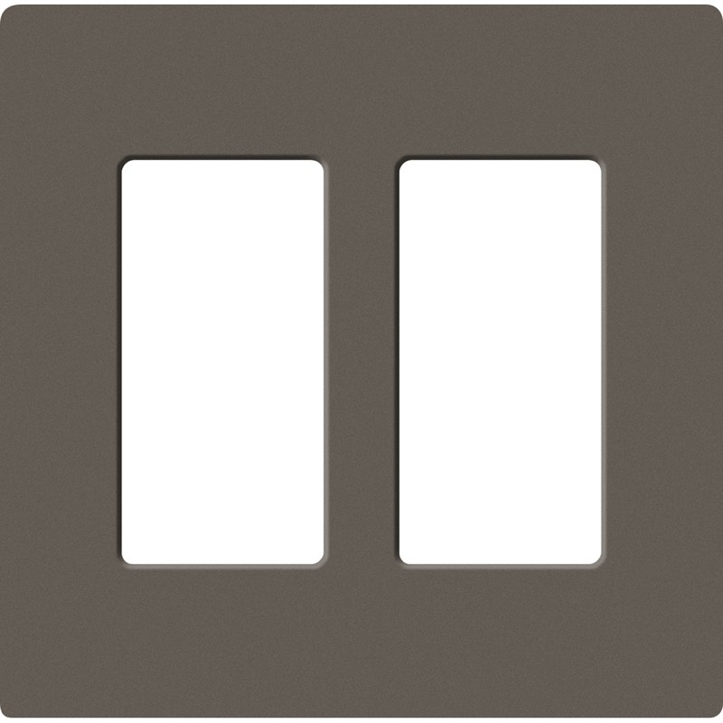 Lutron, SC-2-TF, Screwless Wallplate - 2 Gang - Truffle