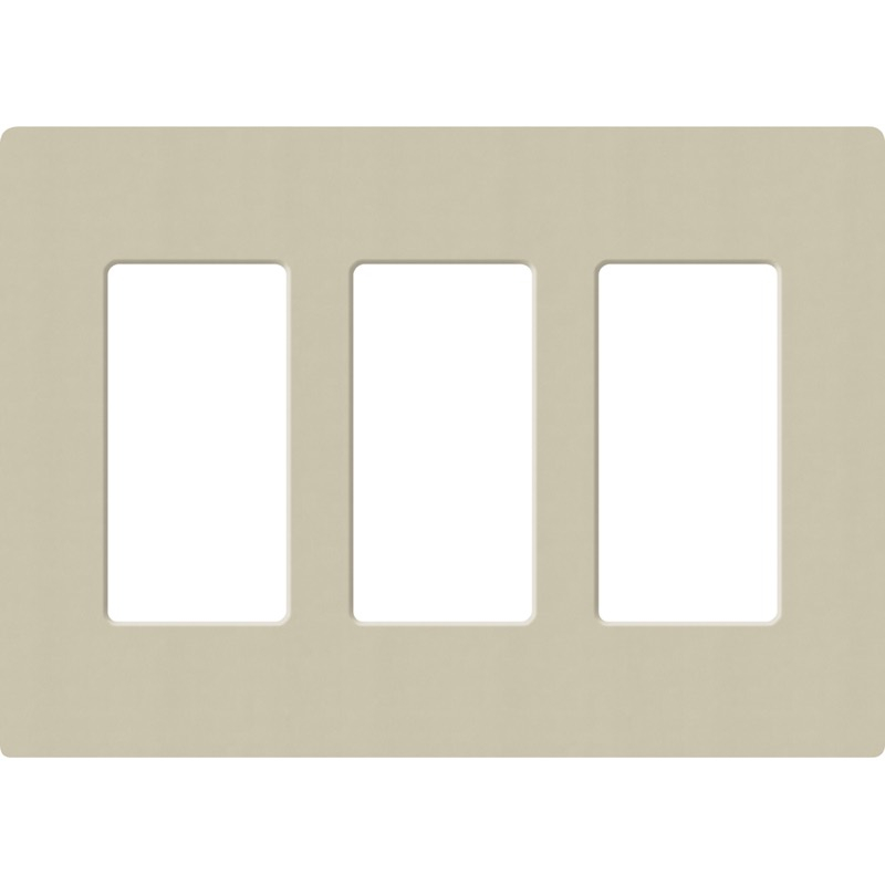Lutron, SC-3-CY, Screwless Wallplate - 3 Gang - Clay