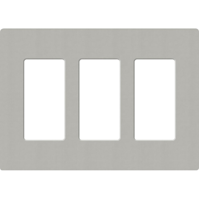 Lutron, SC-3-PB, Screwless Wallplate - 3 Gang - Pebble