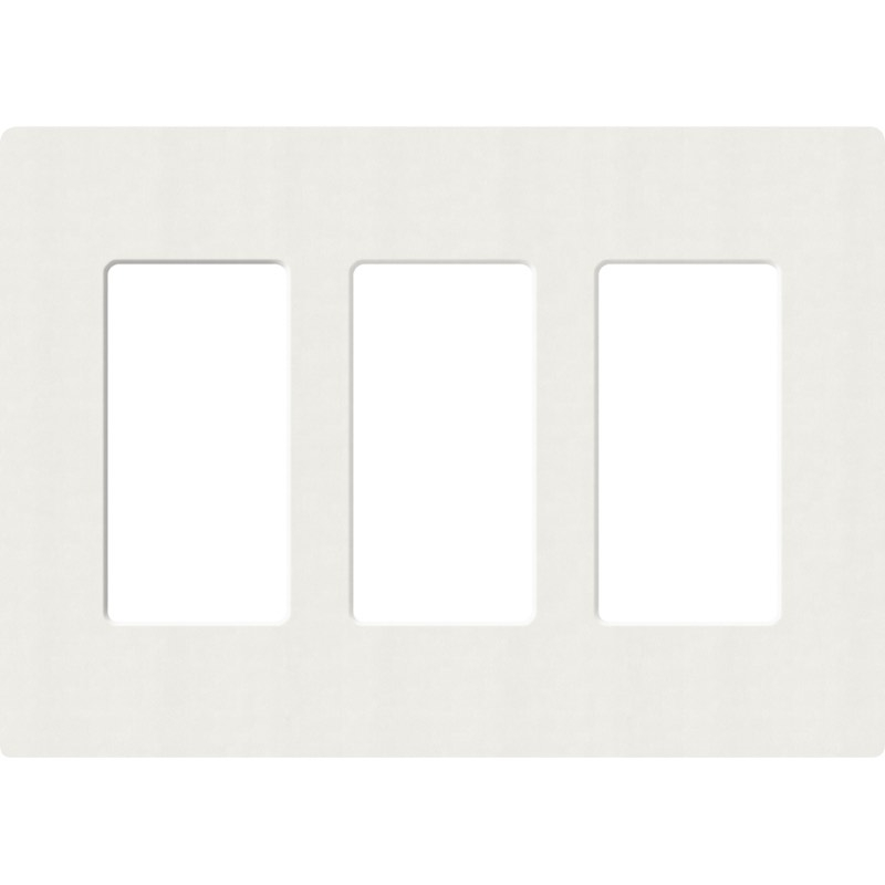 Lutron, SC-3-RW, Screwless Wallplate - 3 Gang - Architectural White