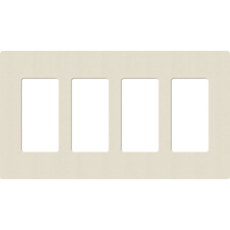 Lutron, SC-4-PM, Screwless Wallplate - 4 Gang - Pumice