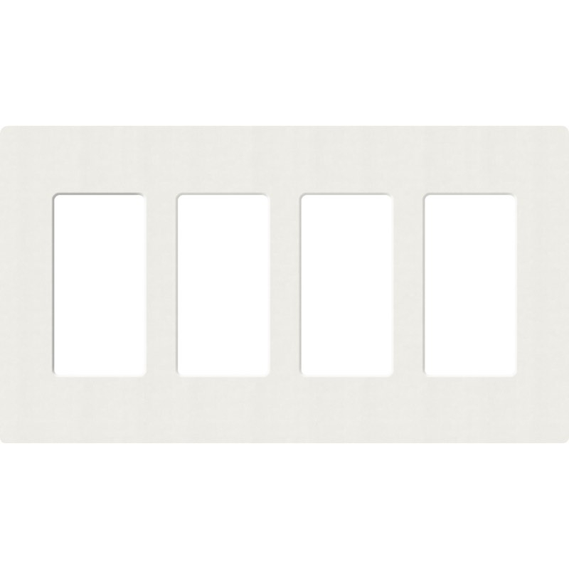 Lutron, SC-4-RW, Screwless Wallplate - 4 Gang - Architectural White