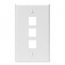 Leviton, QuickPort&reg; Single Gang 3-Port Wallplate, 41080-3WP