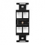 Leviton, QuickPort&reg; Quad 106 Type 4-Port Insert, 41087-QEP
