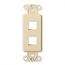 Leviton, QuickPort&reg; Decora Plus 2-Port Insert, 40850-BI