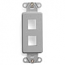 Leviton, QuickPort&reg; Decora 2-Port Insert, 41642-GY