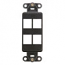 Leviton, QuickPort&reg; Decora 4-Port Insert, 41644-B